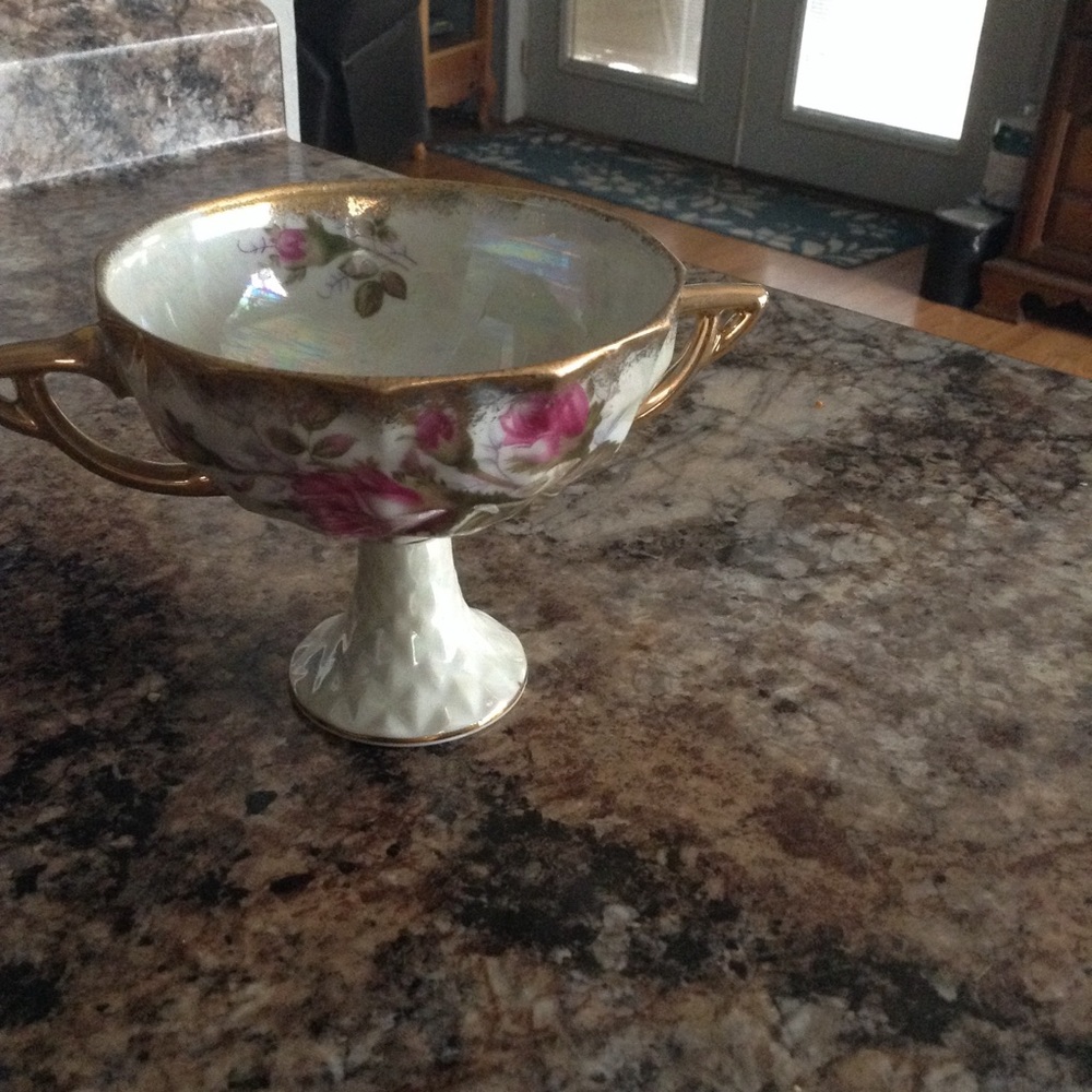 Luster ware Pedestal Open Sugarbowl